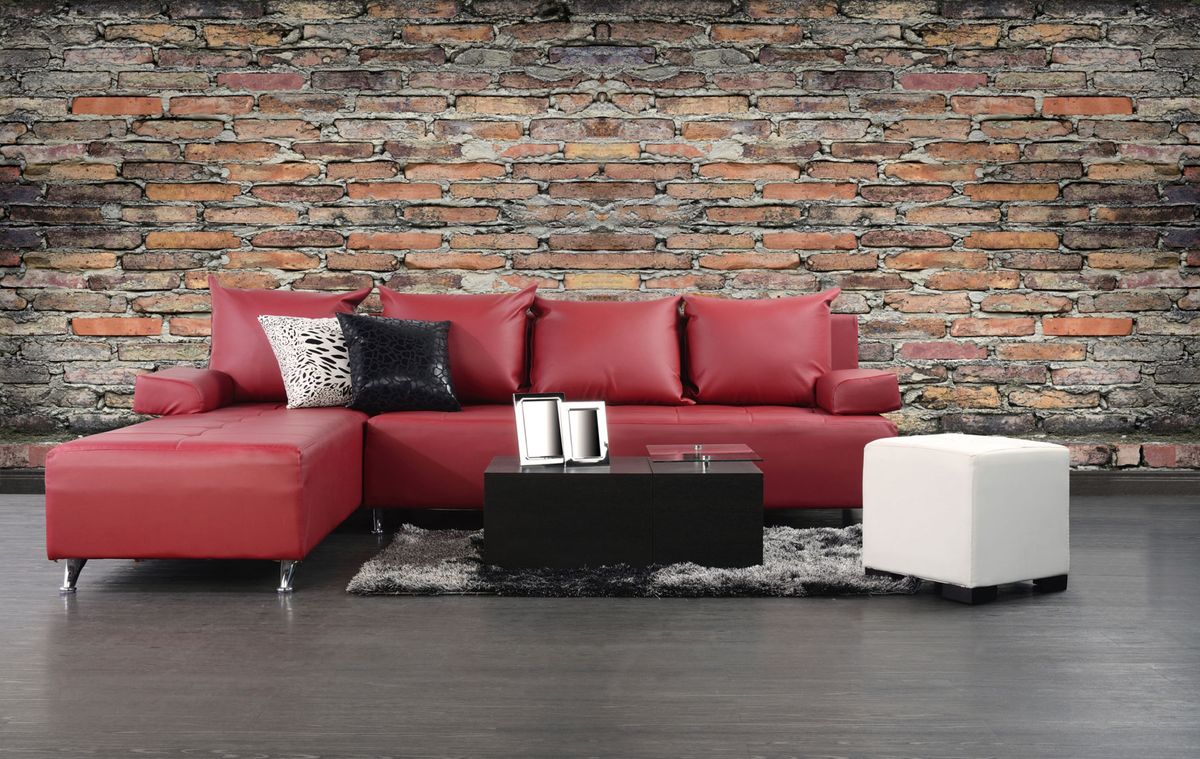 Combinar sofá de color rojo 5