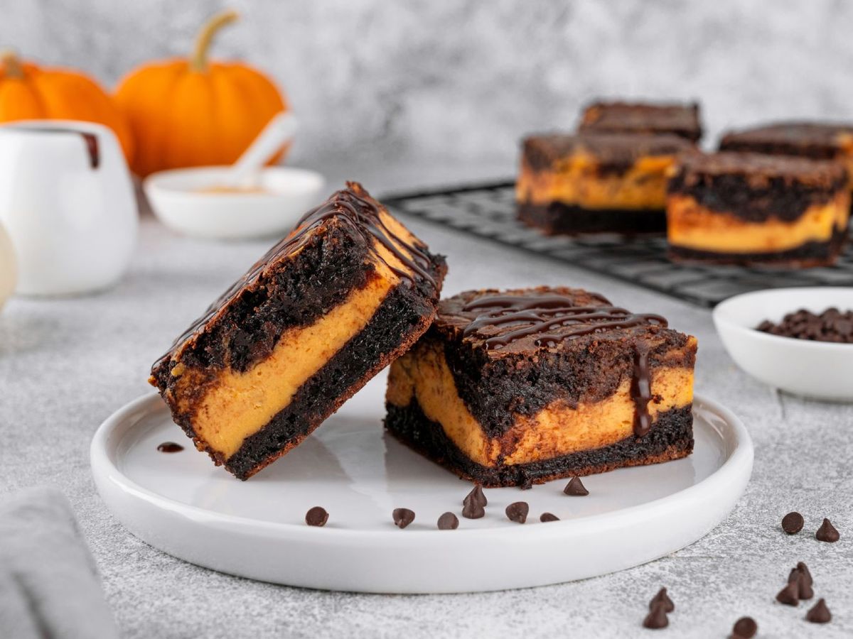 Brownie de chocolate y calabaza
