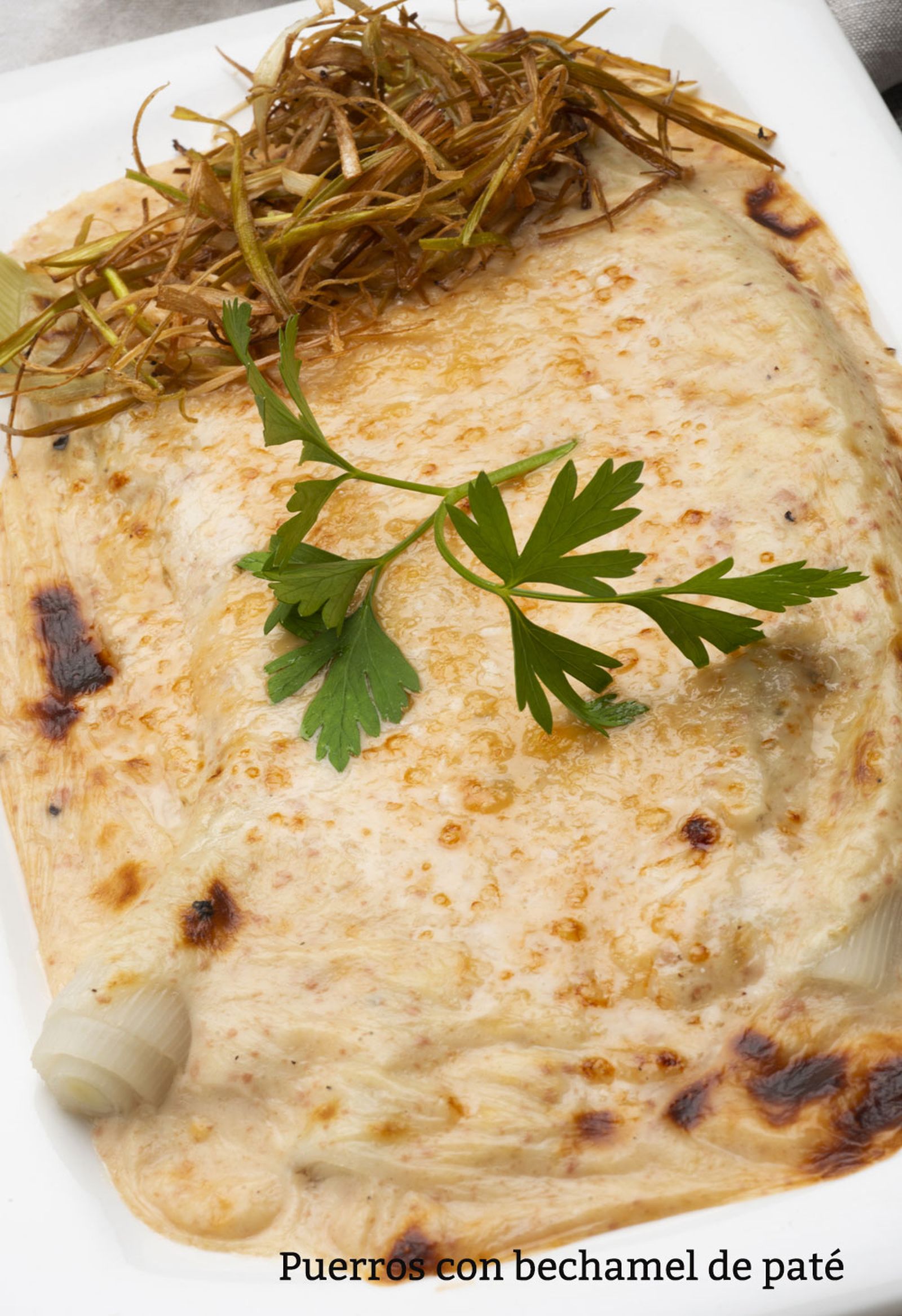 puerros bechamel vertical puerros bechamel vertical