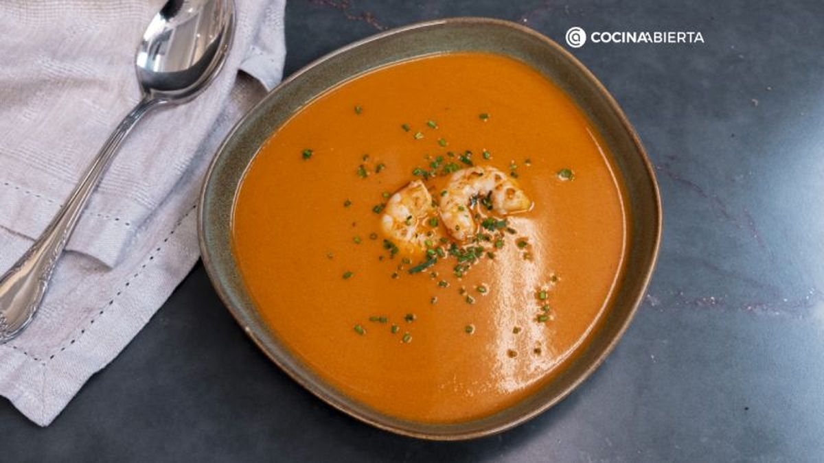 Crema de langostinos