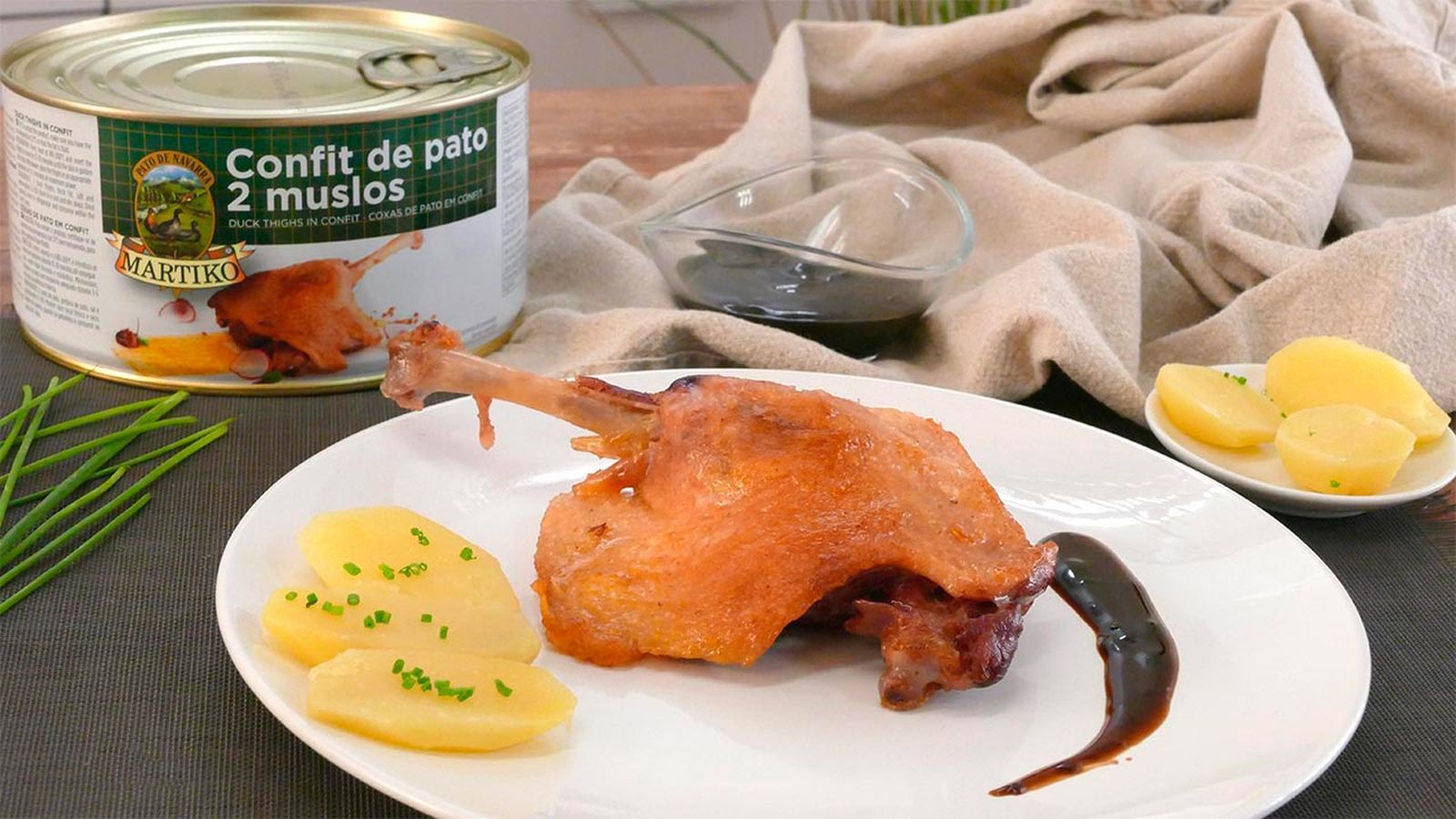 Receta de confit de pato con salsa de naranja
