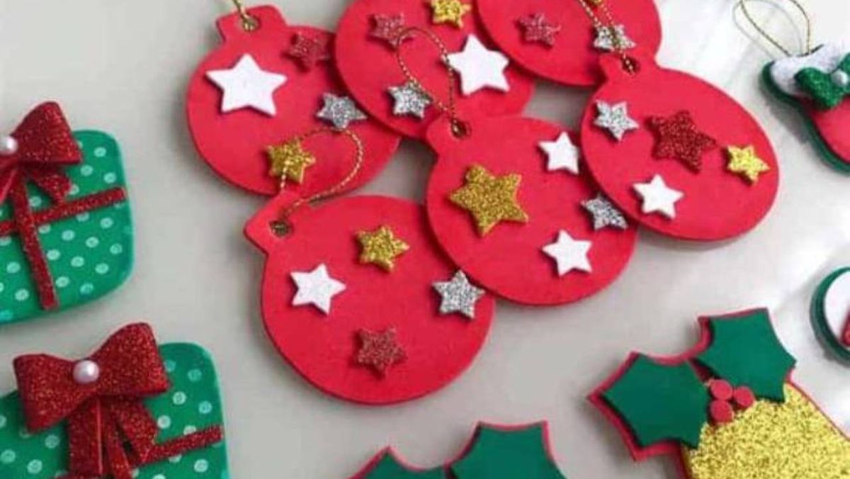 Bolas de Navidad de goma eva