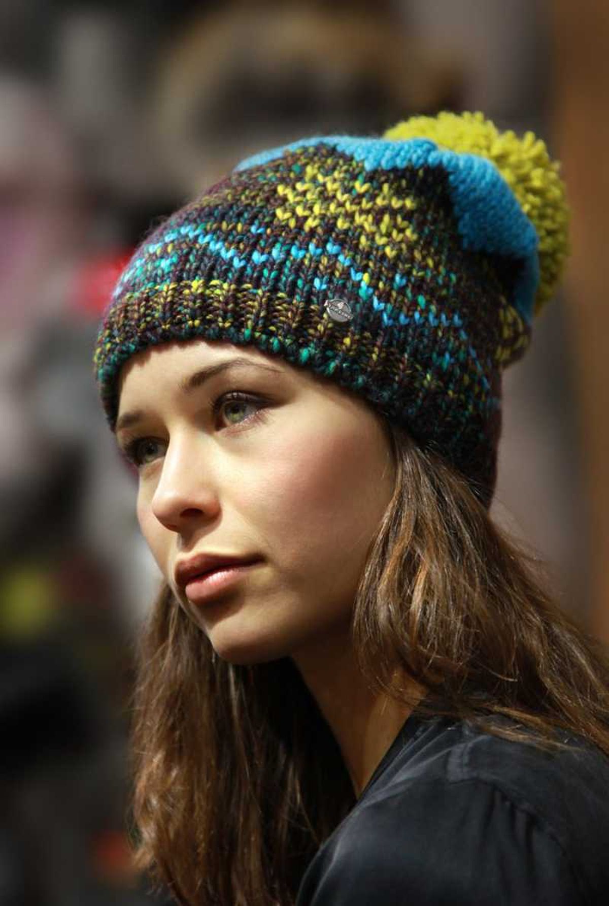 Gorro de lana estampado