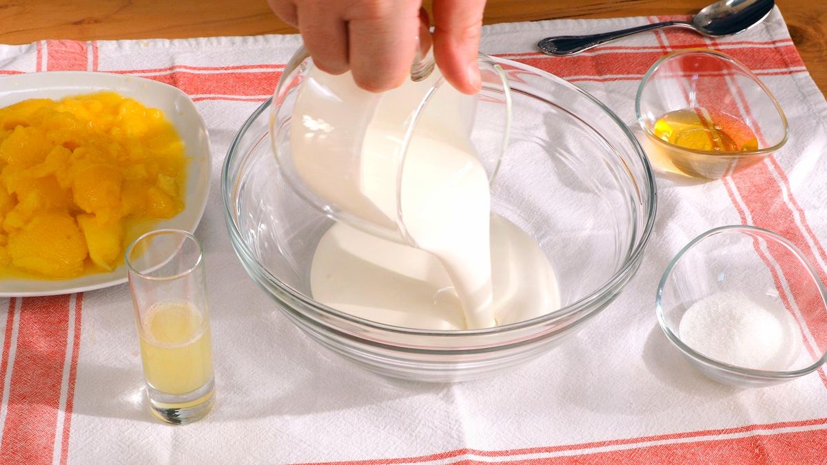 Receta de helado de mango   paso 3