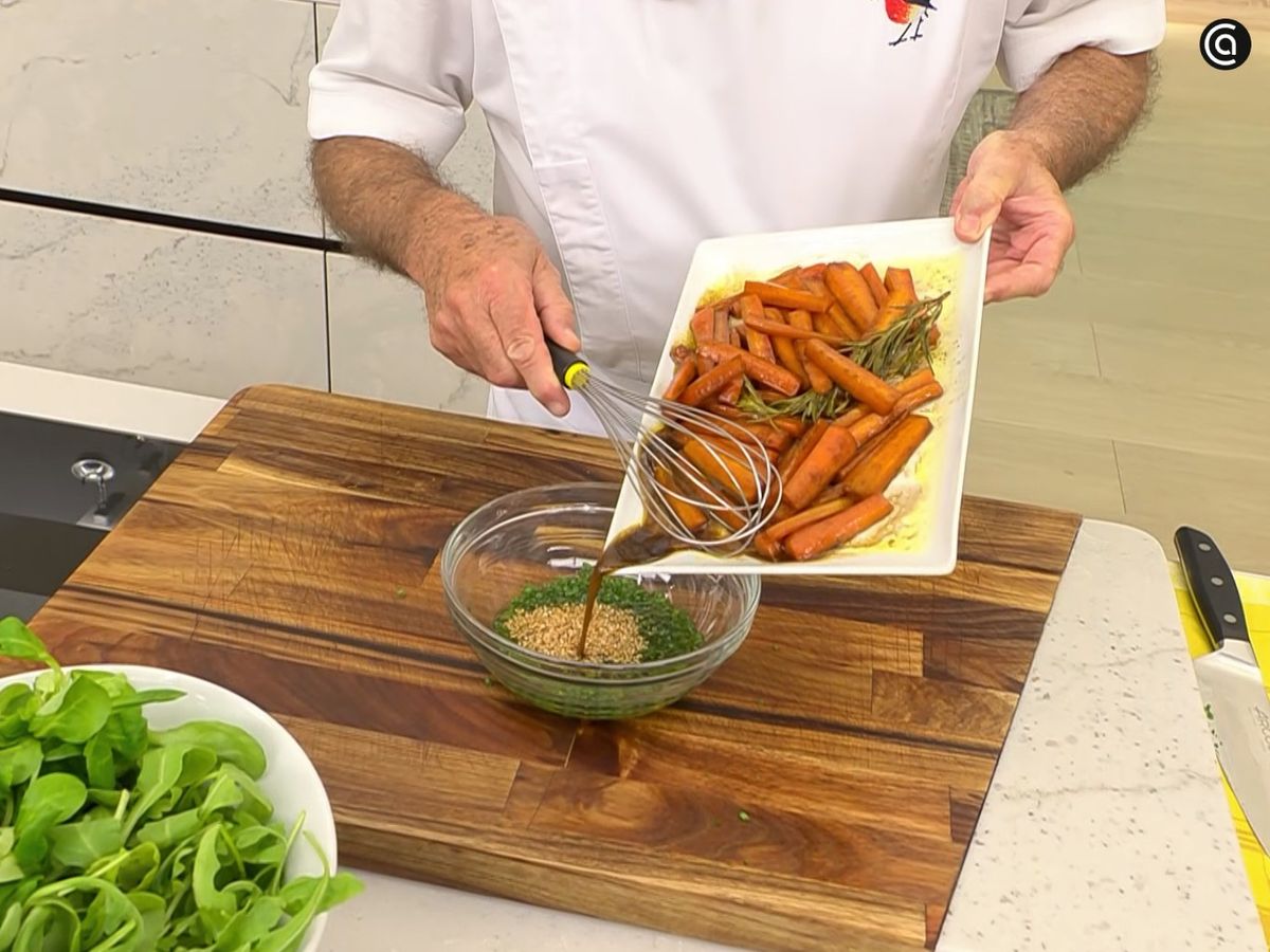 Ensalada de queso de cabra y zanahoria - paso 2