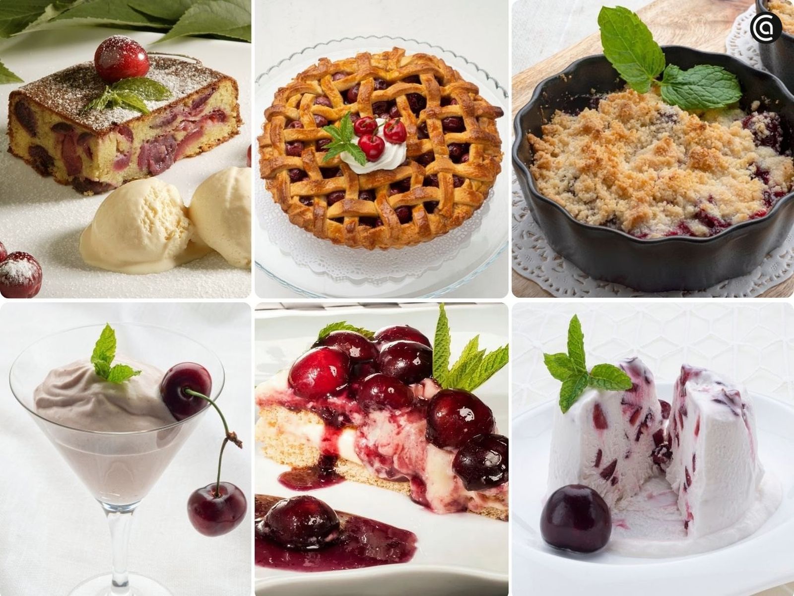 Postres con cerezas: mousse, semifrío, crumble, tarta...
