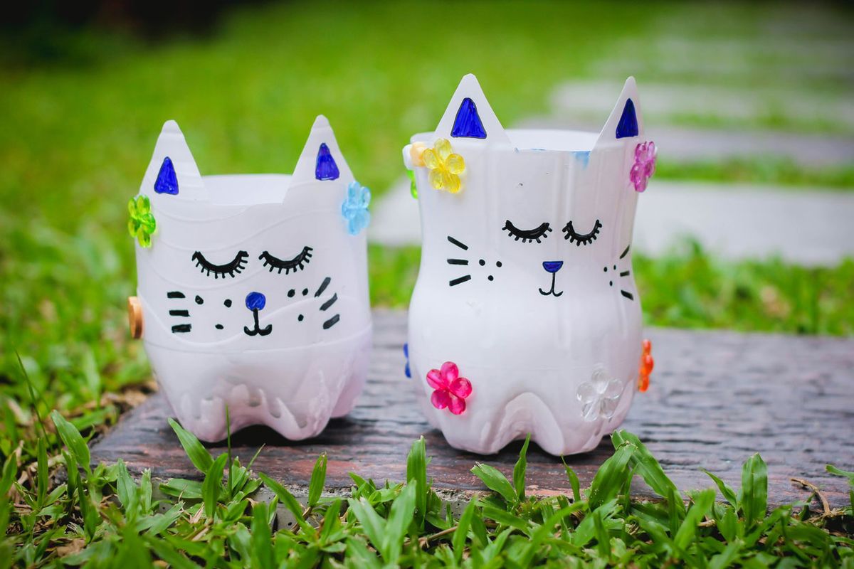 tiestos gatitos plastico paso 3