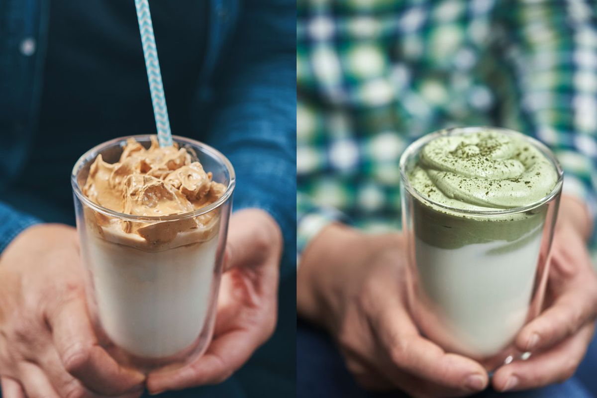 Dalgona bebida coreana cafe y te matcha