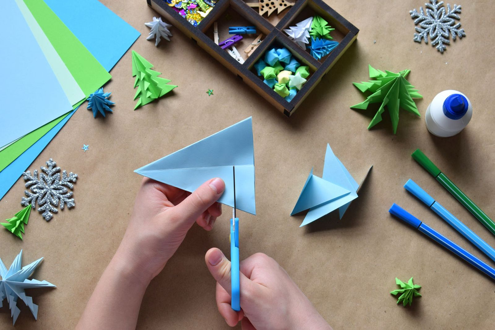 Postal navidad origami lettering paso 2 Postal navidad origami lettering paso 2