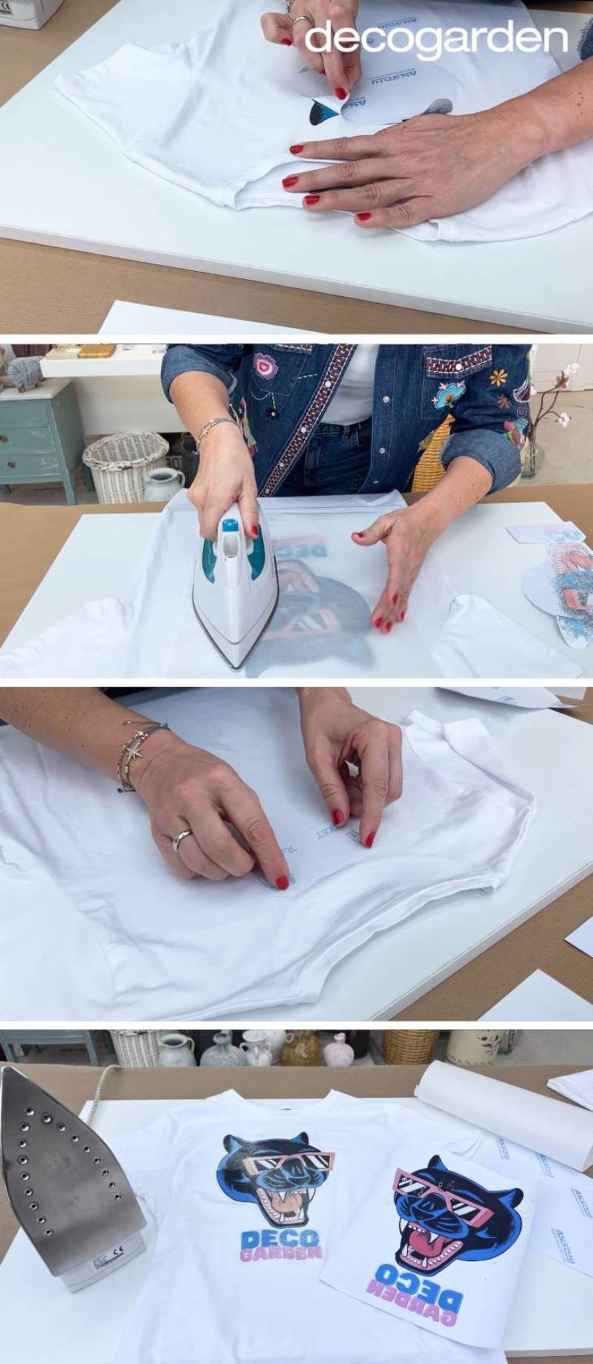 Cómo poner una foto o dibujo en una camiseta (pasos 5-8)