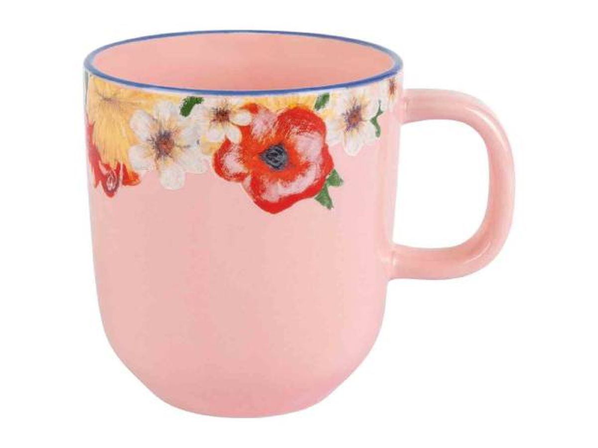 taza rosa flores viva la vida lidl