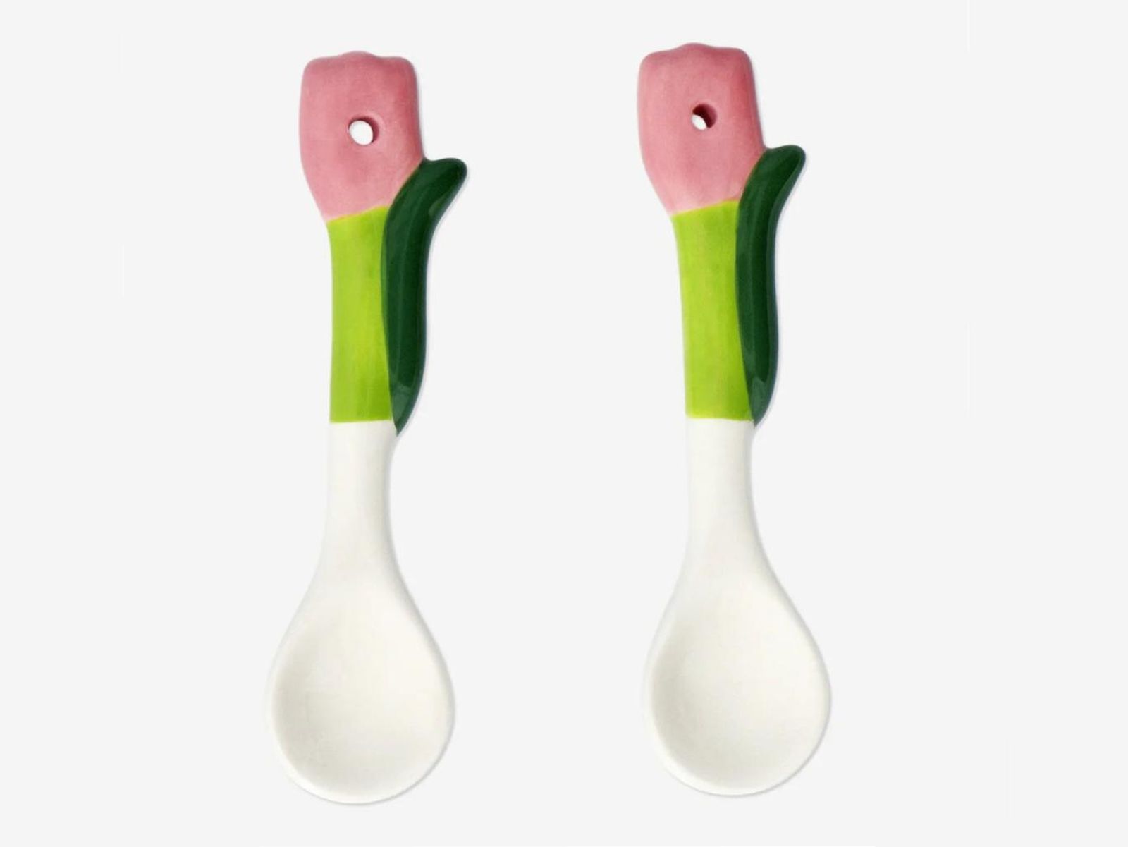 Cucharas de cerámica de tulipán. Cucharas de cerámica de tulipán.