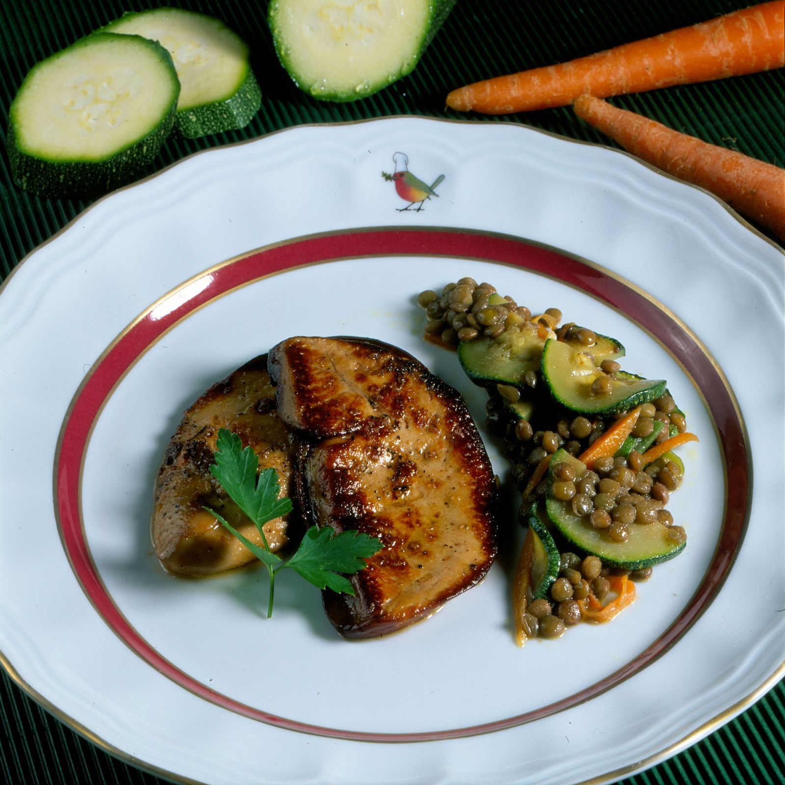 Lentejas con foie gras