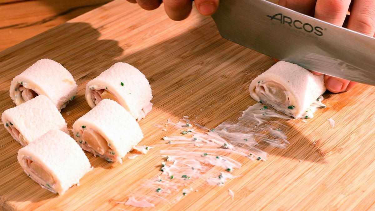 Rollitos con pan de molde   Paso 6