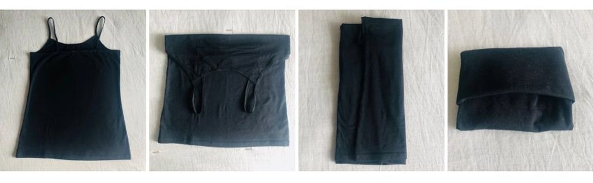 Pasos para doblar una camiseta de tirantes