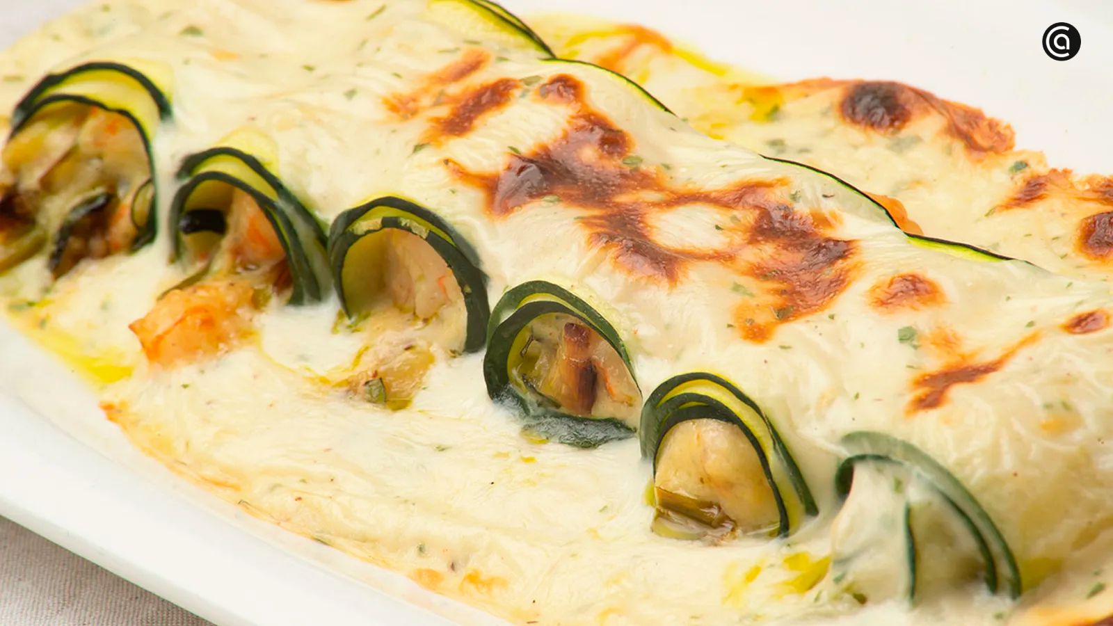 Canelones de calabacín y langostinos, receta de Karlos Arguiñano