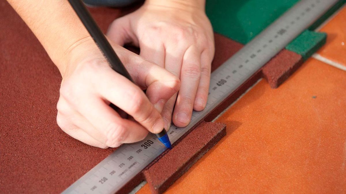 Instalar suelo de caucho paso 3