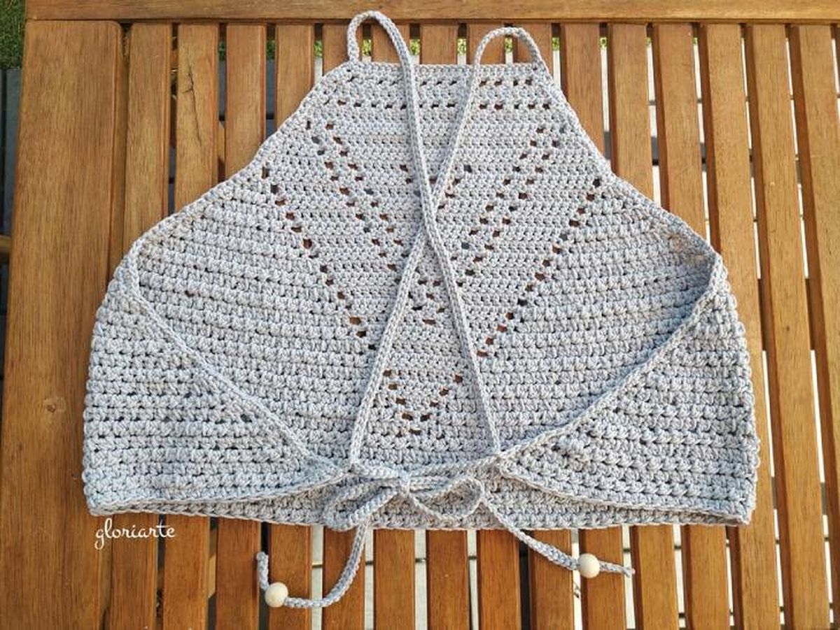 como hacer un crop top de crochet parte de atras