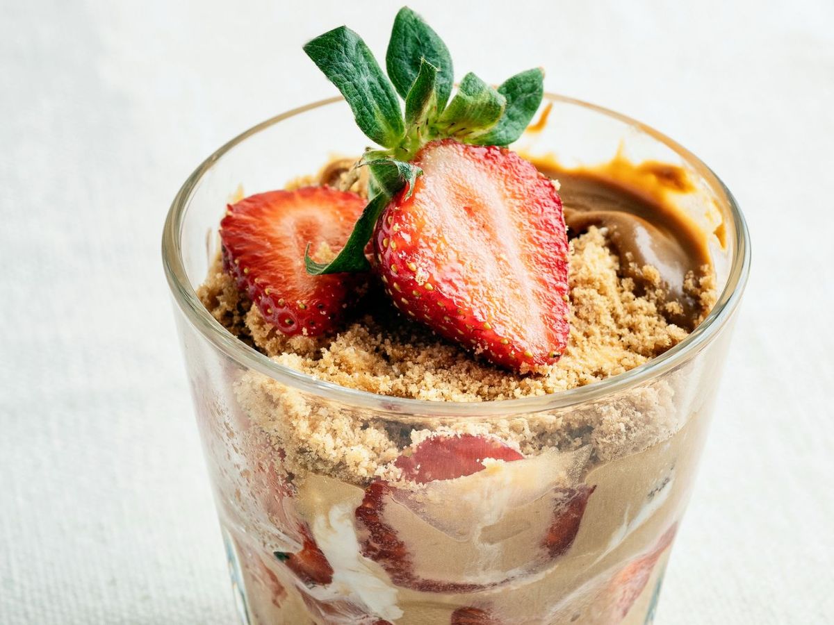 Batido de speculoos con fresas