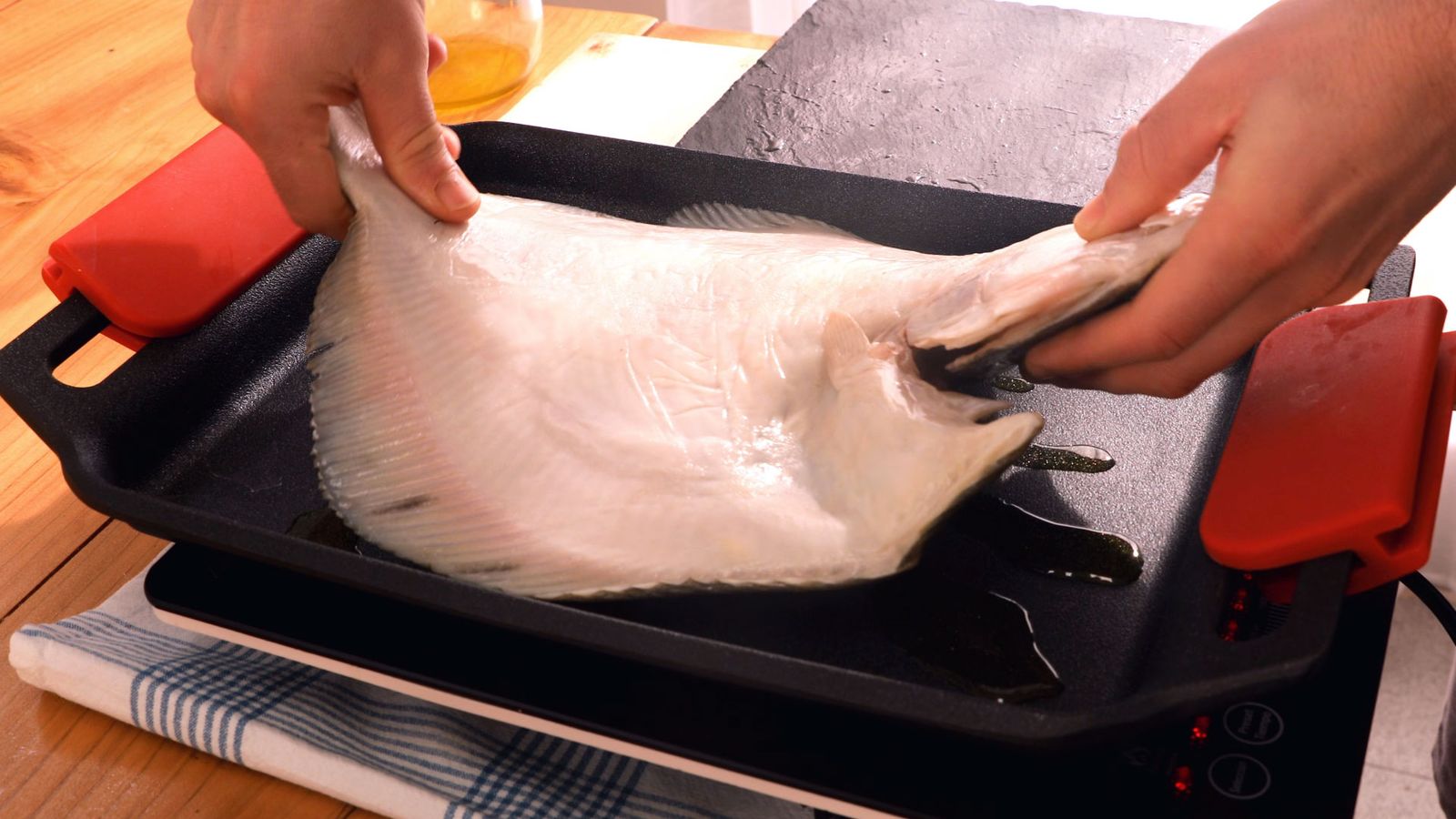 Rodaballo a la plancha con vinagreta paso 2 Rodaballo a la plancha con vinagreta paso 2