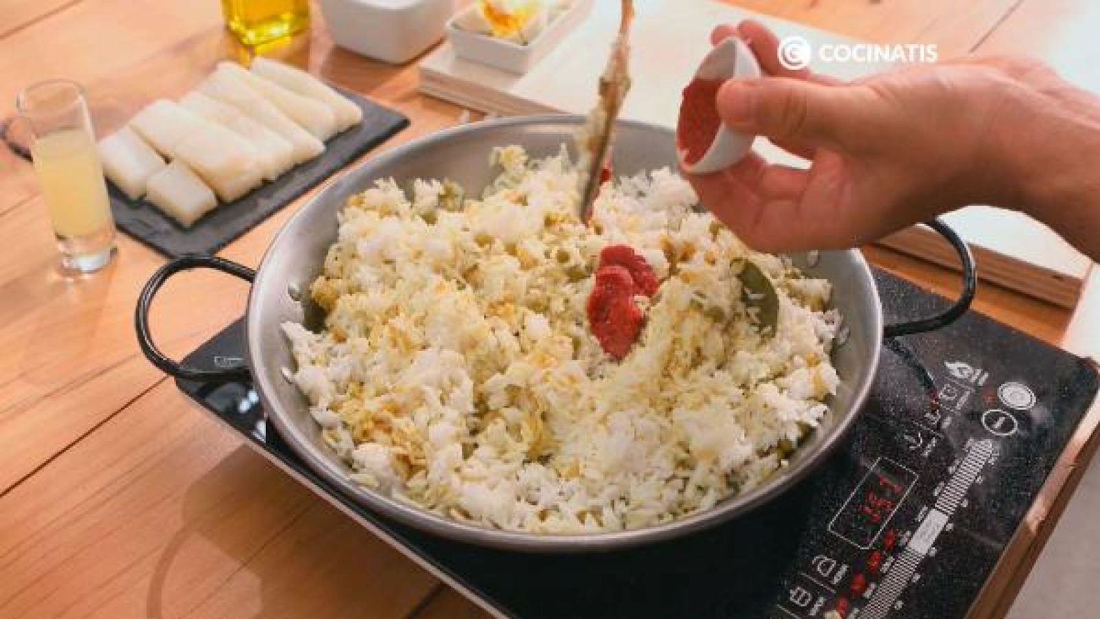 Arroz al curry con bacalao y huevo Paso 4 Arroz al curry con bacalao y huevo Paso 4