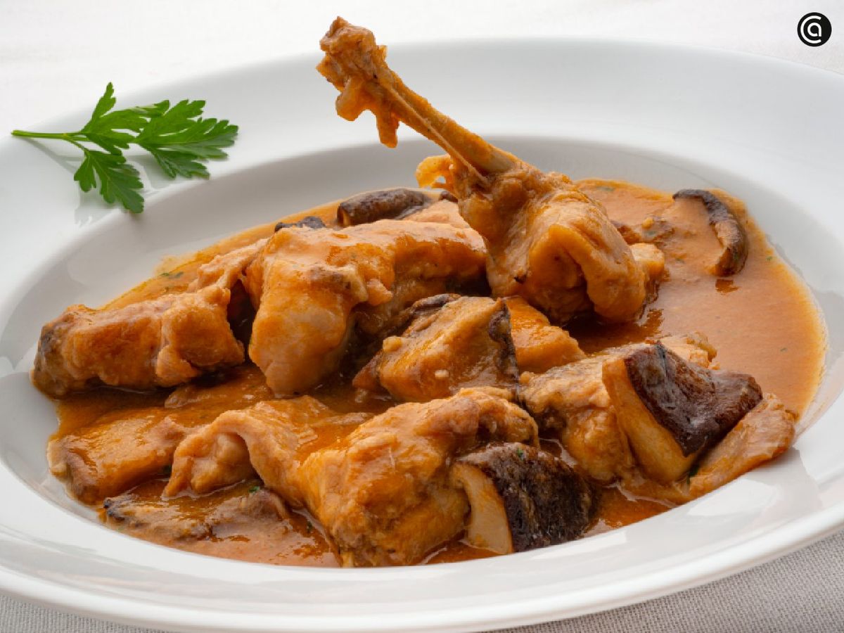 Conejo con setas, receta de Karlos Arguiñano