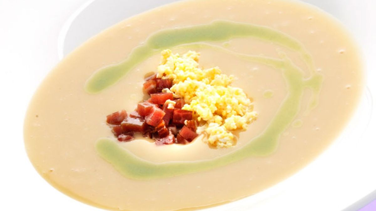 Crema fría de alubias blancas