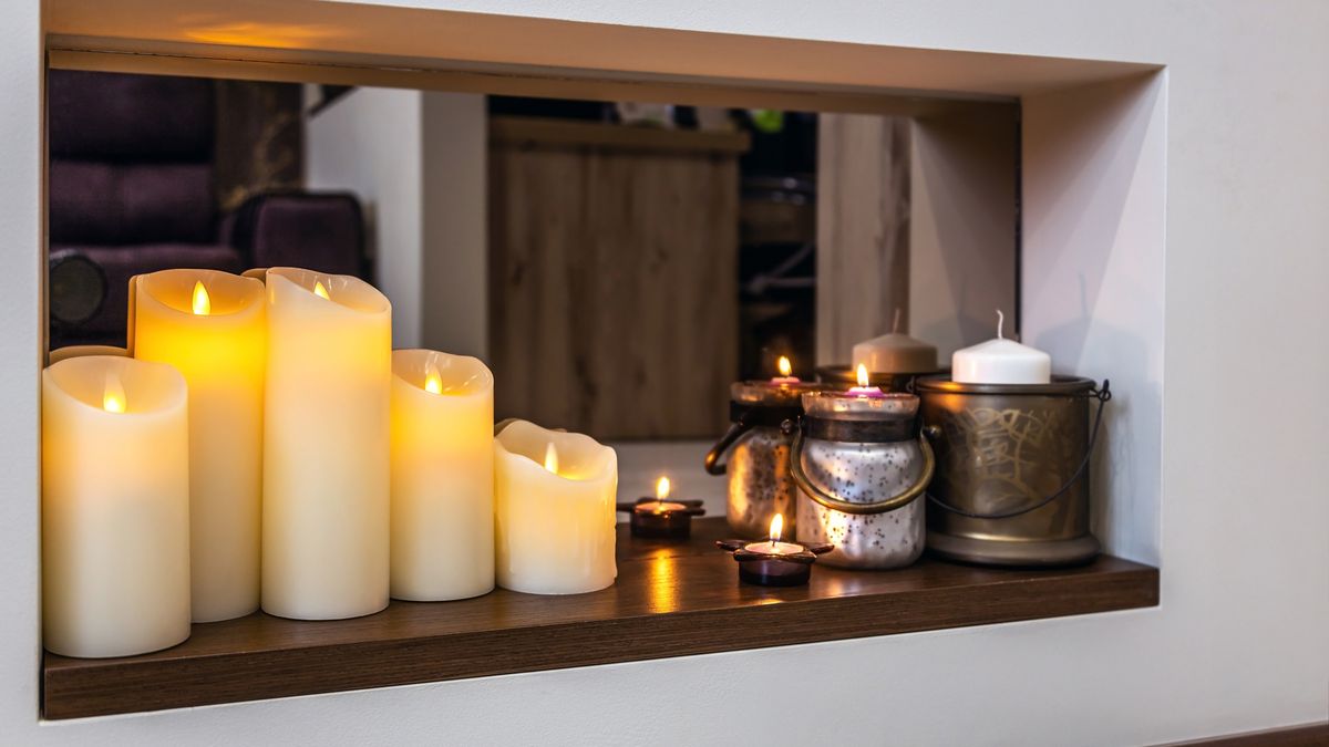 Combina varias velas de diferentes tamaños o grosores
