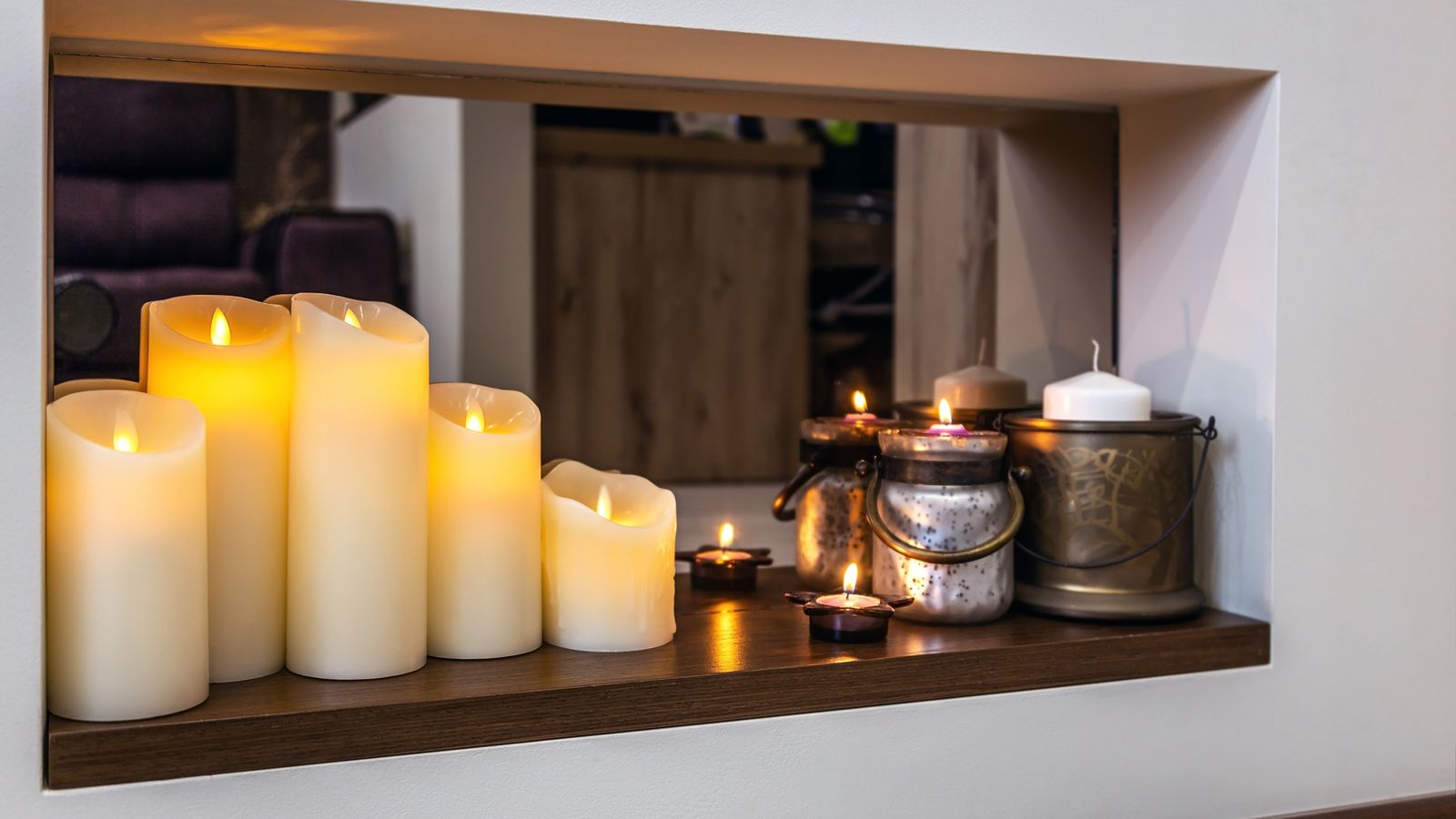 Combina varias velas de diferentes tamaños o grosores