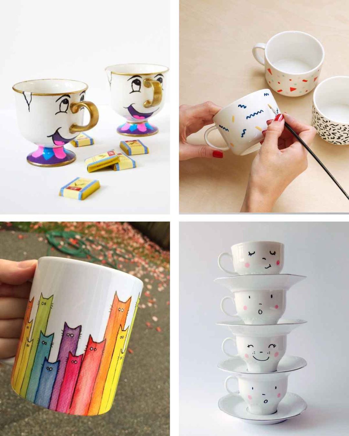 ideas reutilizar tazas pintadas
