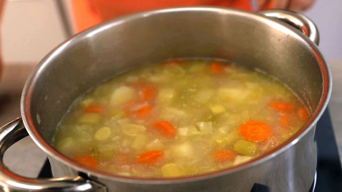 Receta de porrusalda  paso 3