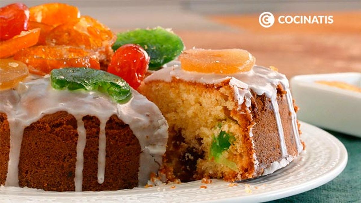 Receta de bizcocho con fruta confitada  paso 7