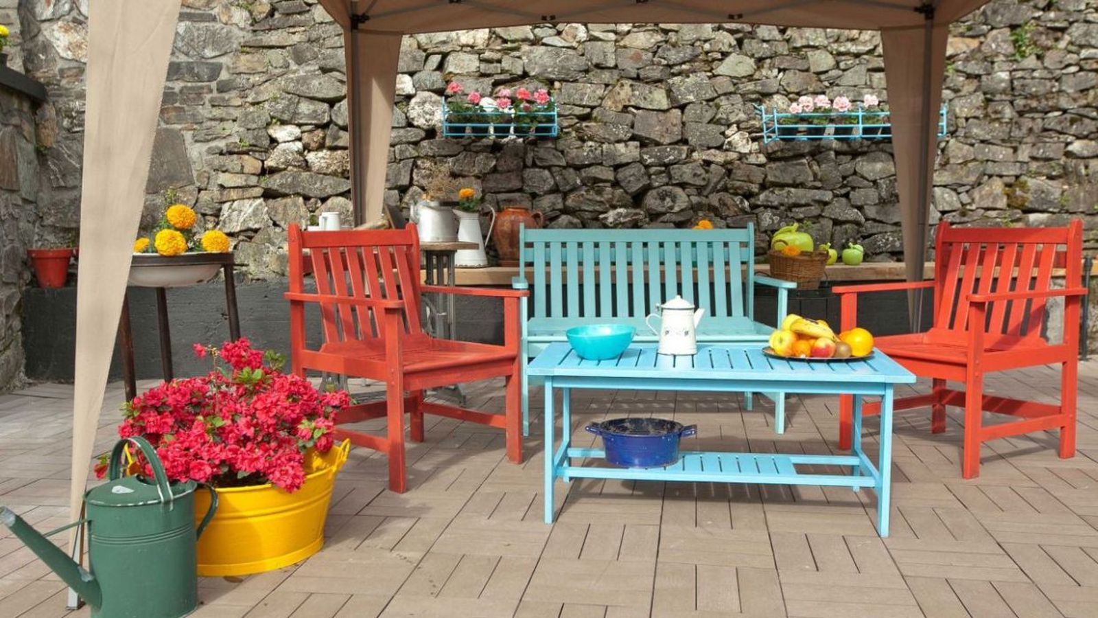 Decorar una terraza grande