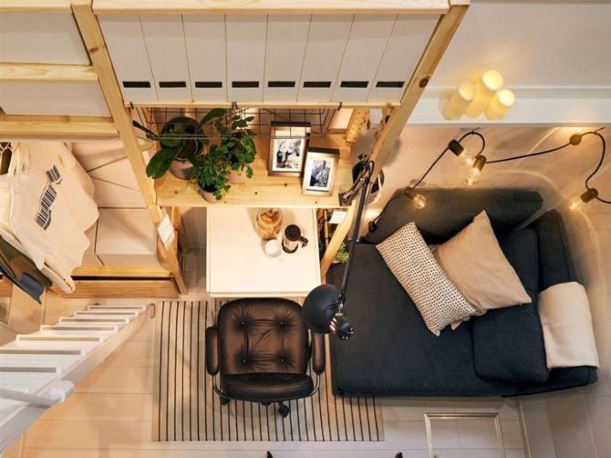 Interior del miniapartamento de Ikea