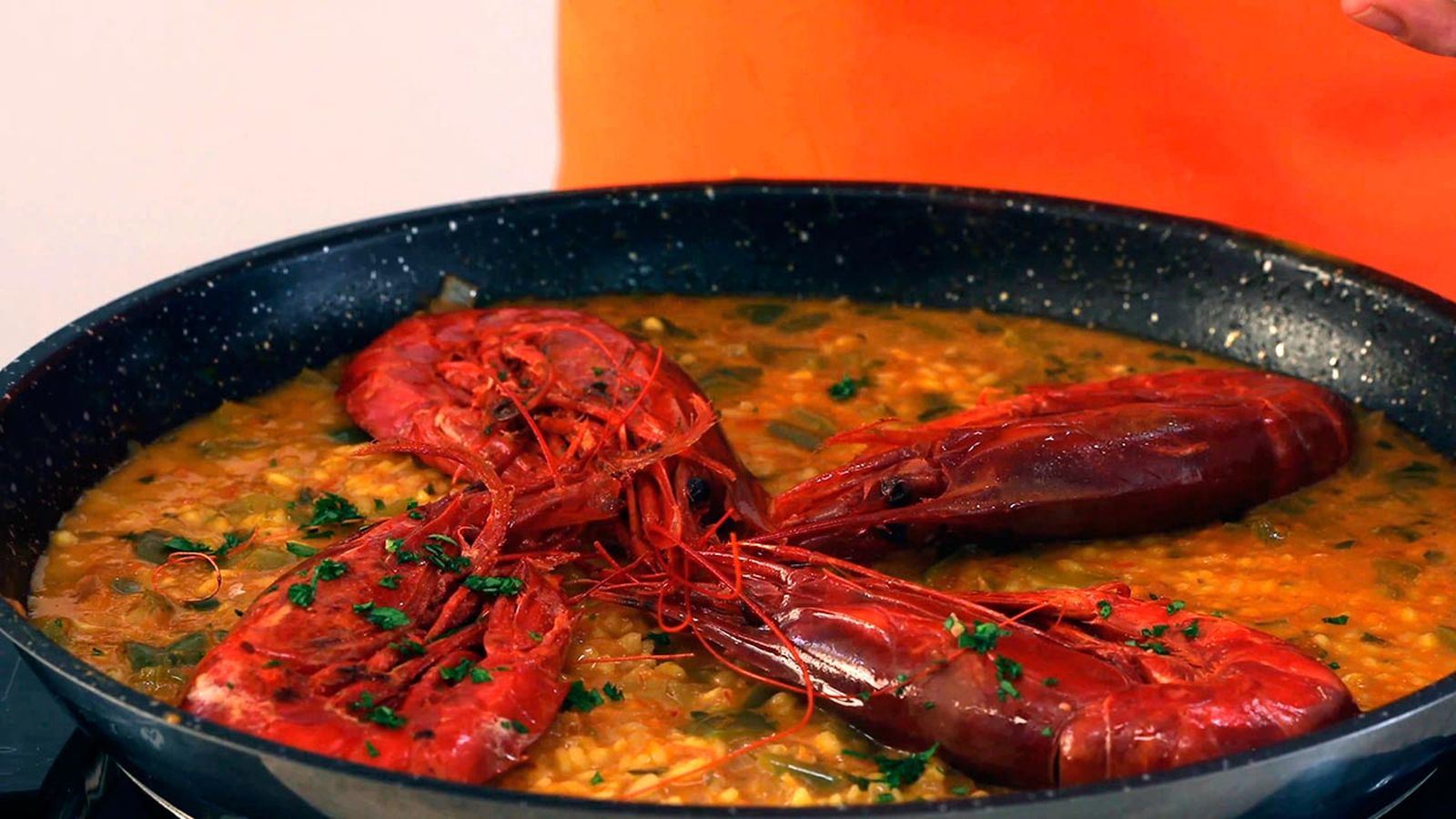 Receta de arroz con carabineros paso 5 Receta de arroz con carabineros paso 5