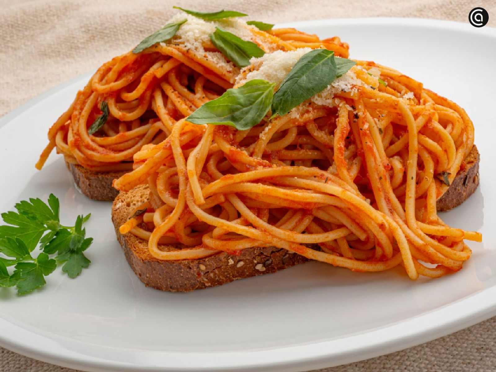 Tostada con espaguetis, receta de Karlos Arguiñano