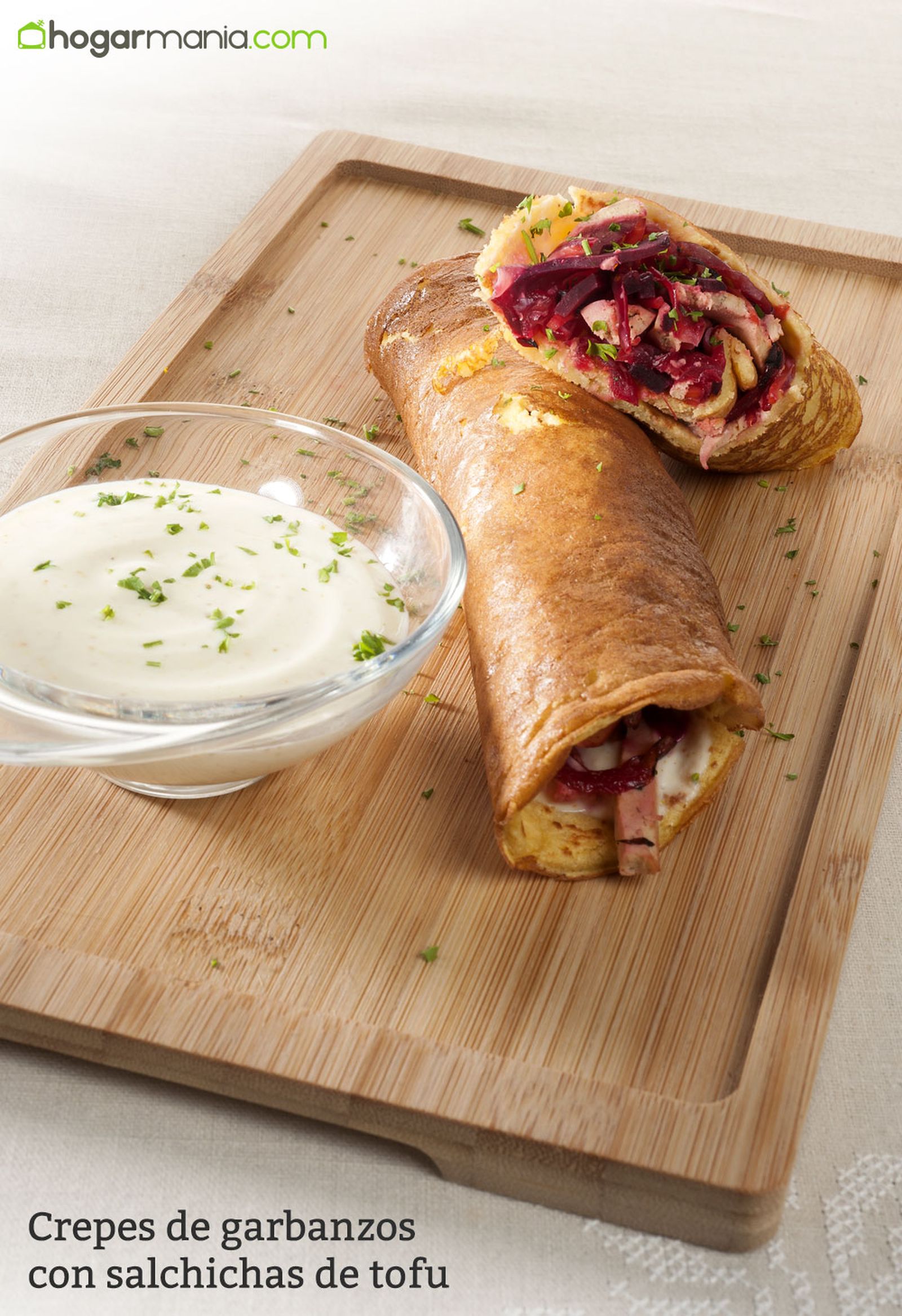 CABI0053 Zuhaitz Crepes de garbanzos con salchichas de tofu vertical xl CABI0053 Zuhaitz Crepes de garbanzos con salchichas de tofu vertical xl
