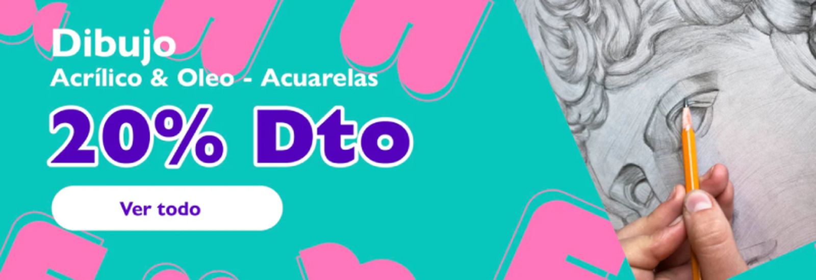 20% de descuento en pinturas acrílicas, óleo y acuarelas en Milbby. 20% de descuento en pinturas acrílicas, óleo y acuarelas en Milbby.