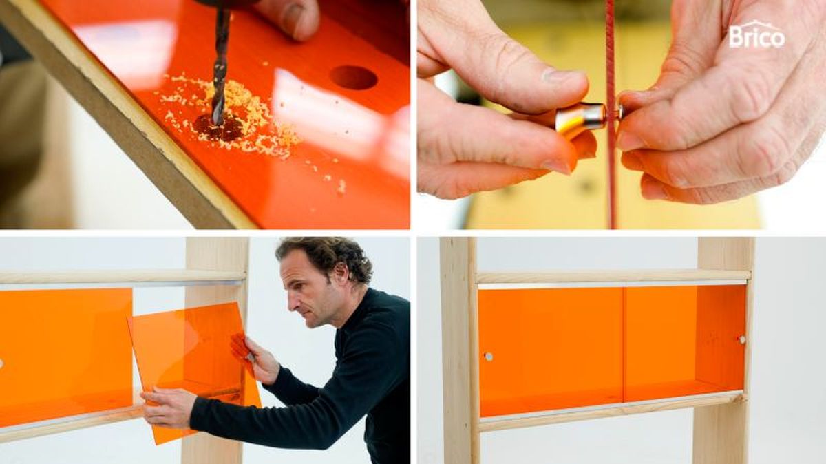 Fijarlas puertas correderas y colocar los tiradores