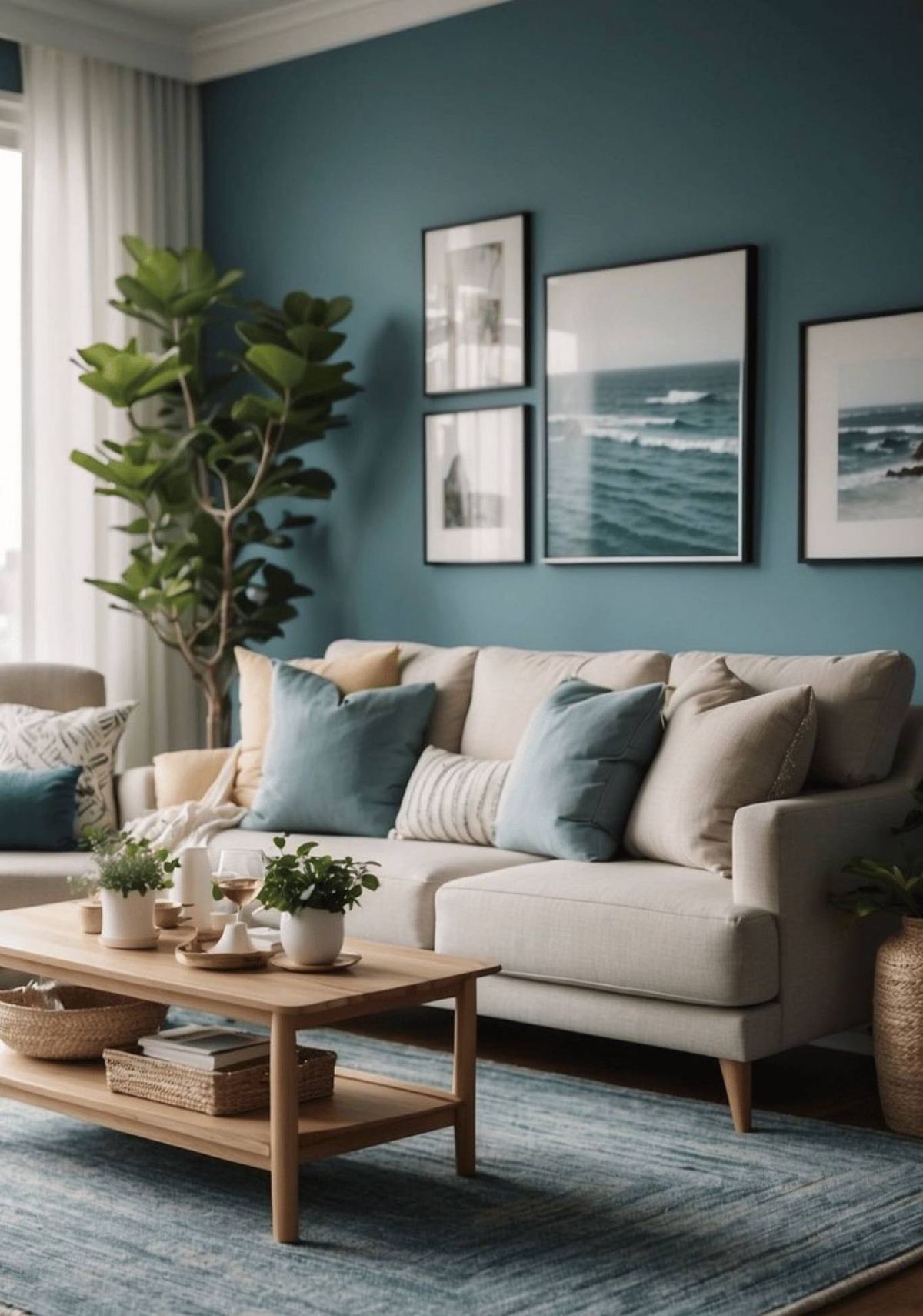 Color turquesa con tonos cálidos.