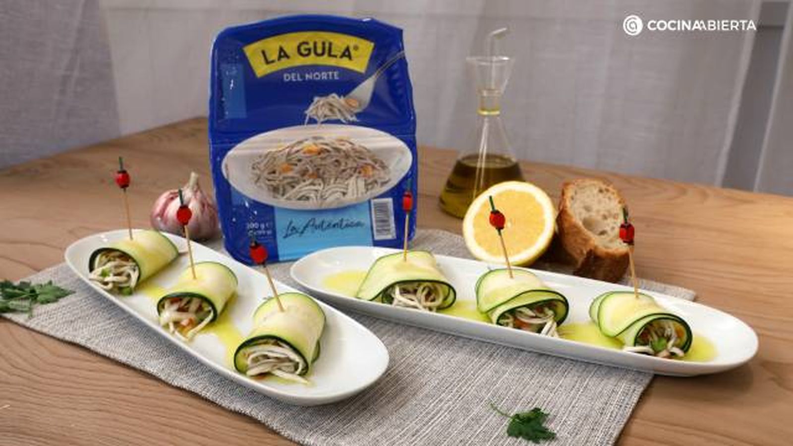 Aguinaga rollitos calabacin gulas paso 6 Aguinaga rollitos calabacin gulas paso 6