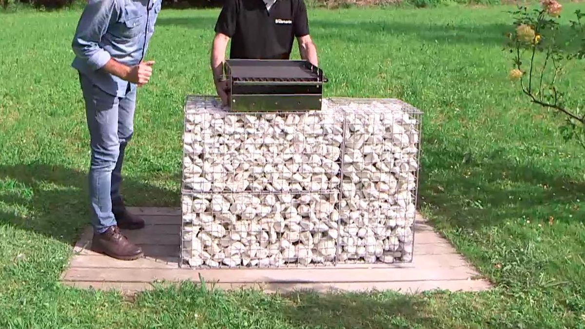 Cómo hacer una barbacoa con gaviones paso 4