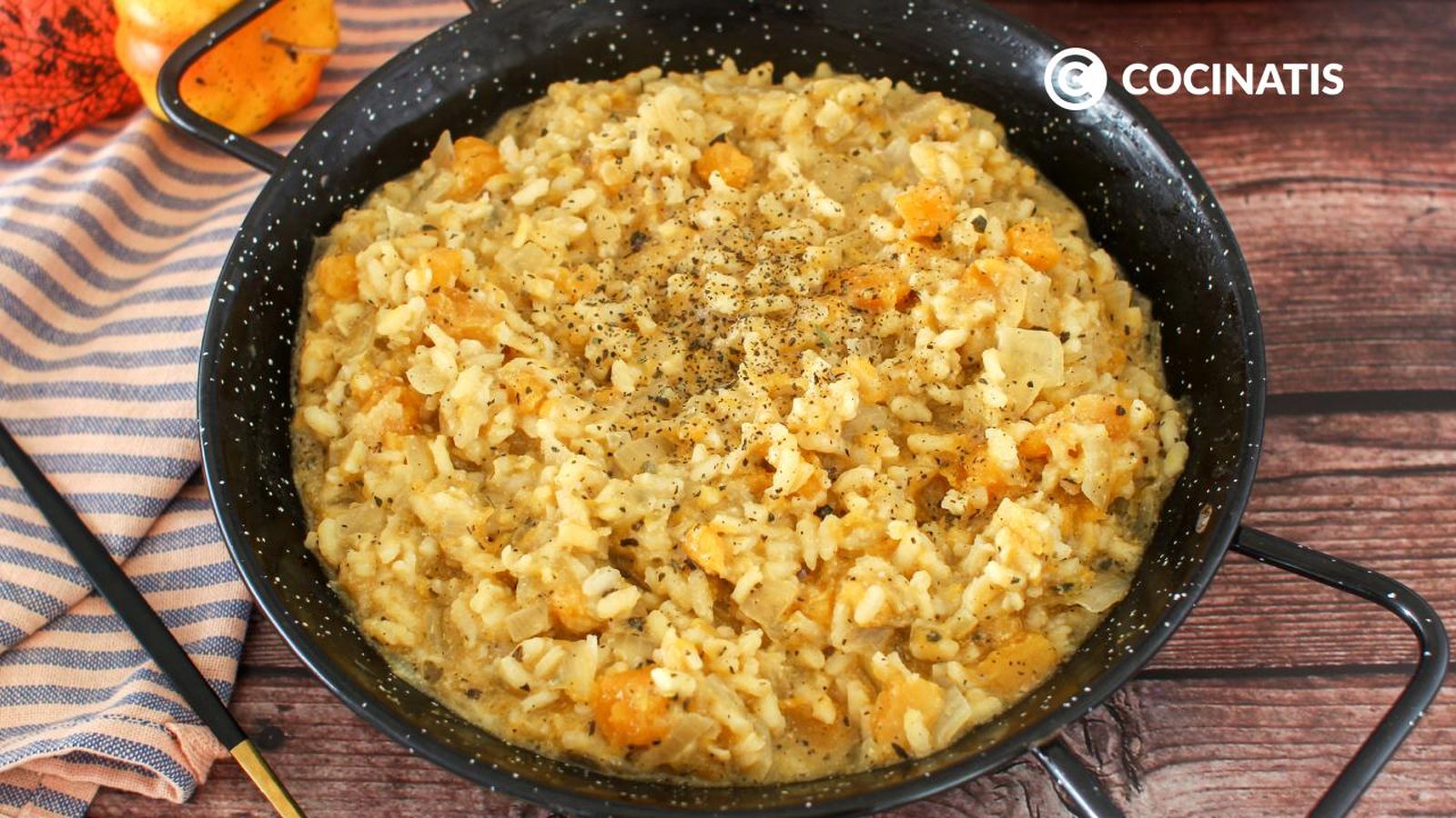 Receta de risotto vegano de calabaza