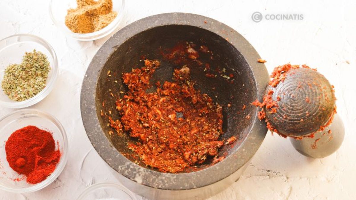 Majado para hacer cazón en adobo