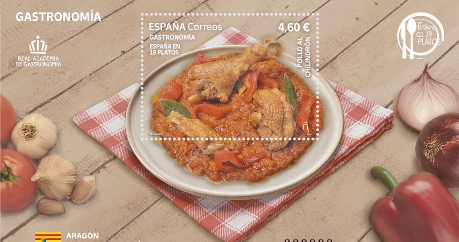 Un clásico plato aragonés ha sido convertido en sello