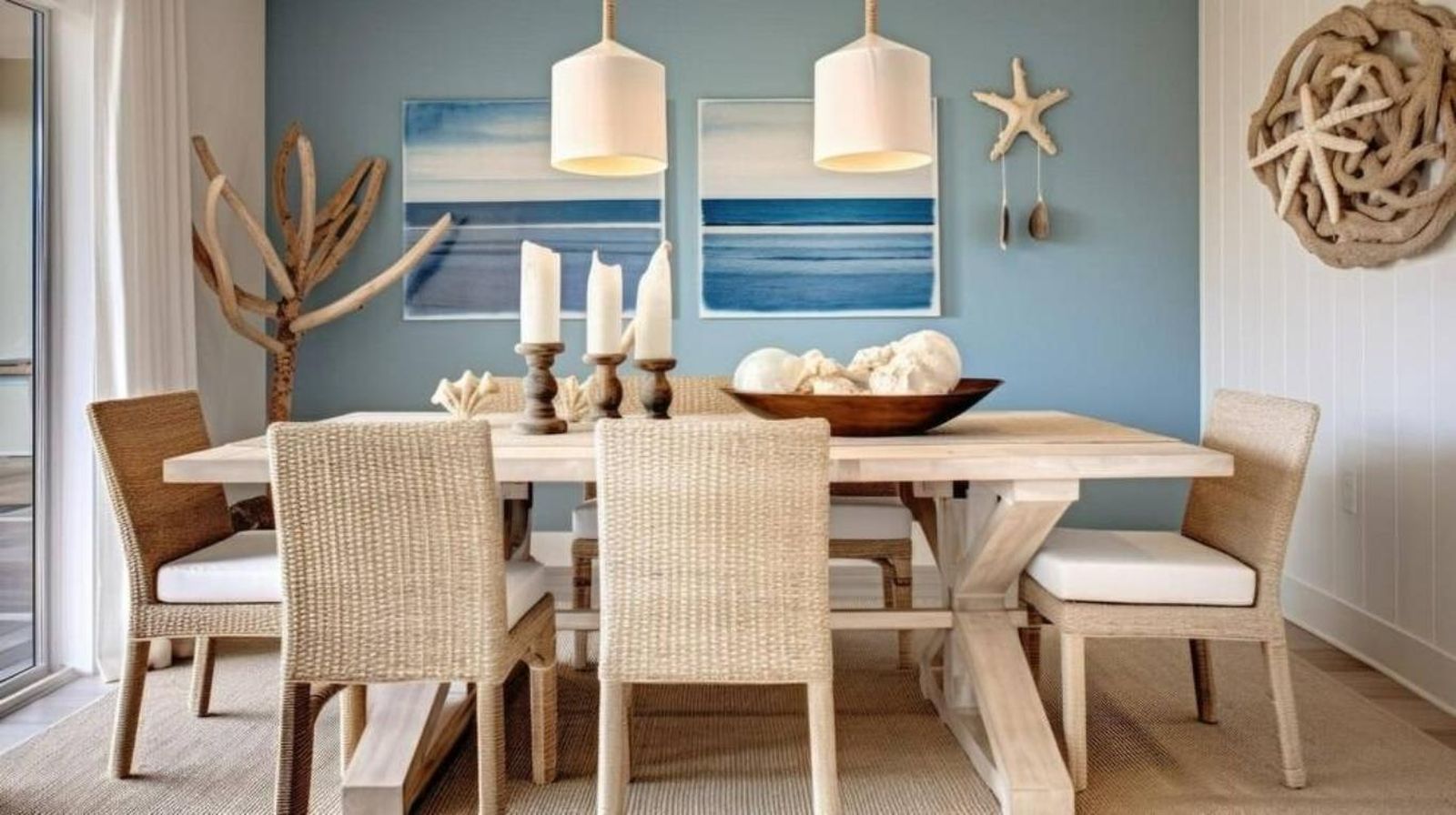 Comedor de estilo nautico costero