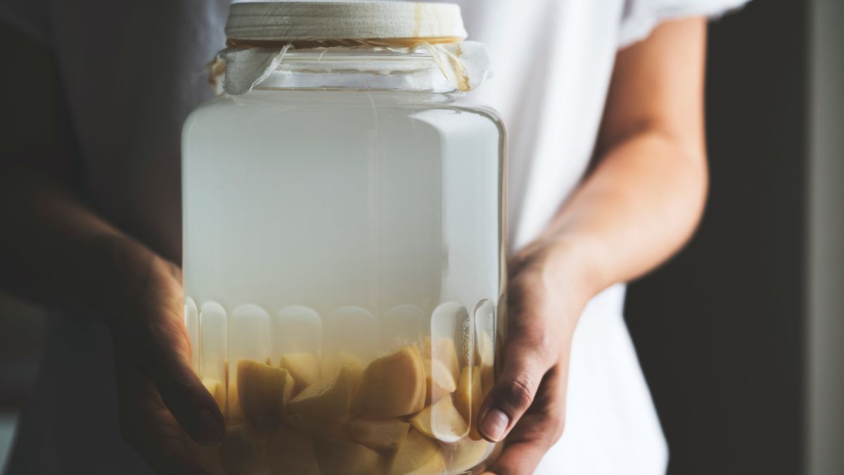 El vinagre de manzana comienza su transformación a partir de manzanas frescas y paciencia: un proceso ancestral que sigue vivo en las cocinas actuales.