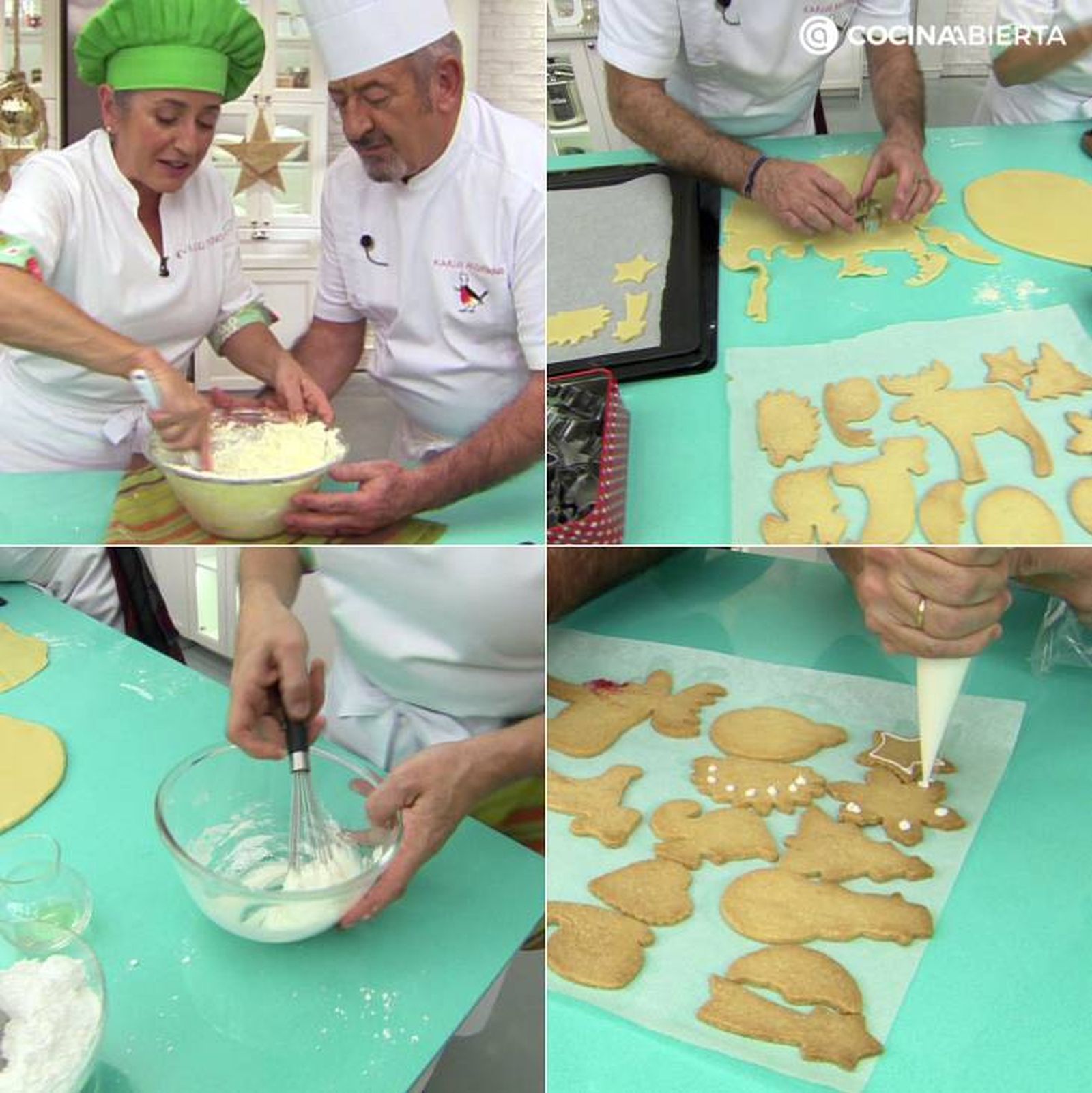 galletas Navidad mantequilla y glasa blanca receta