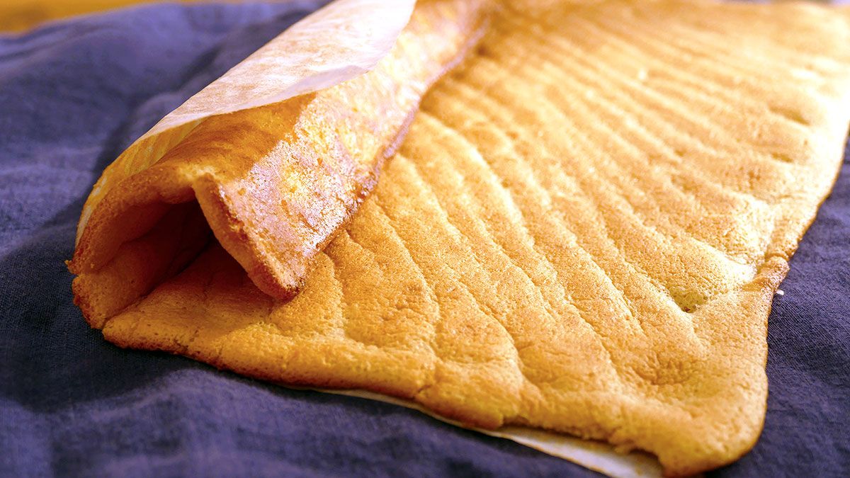 Bizcocho genovés o plancha de bizcocho para brazo de gitano