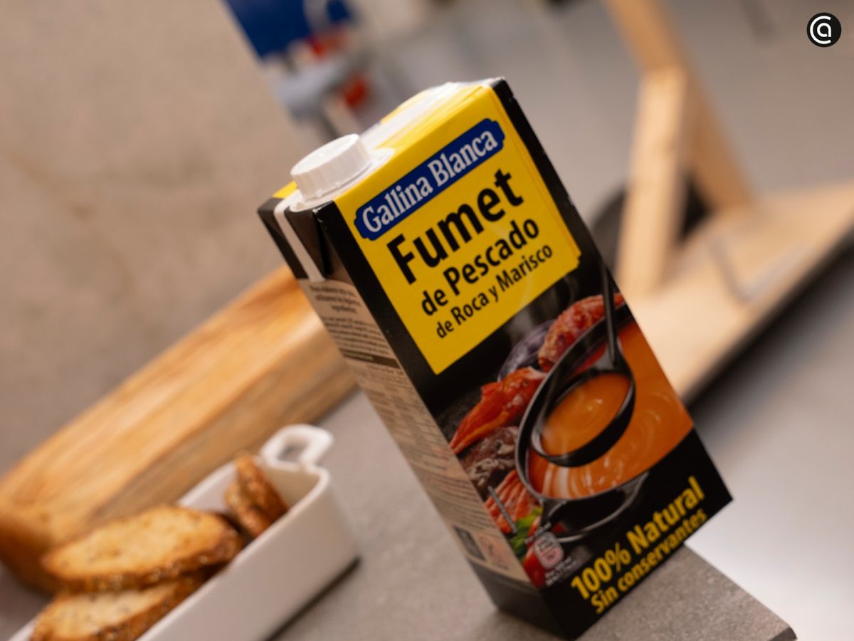 Arroz meloso con gambas - fumet